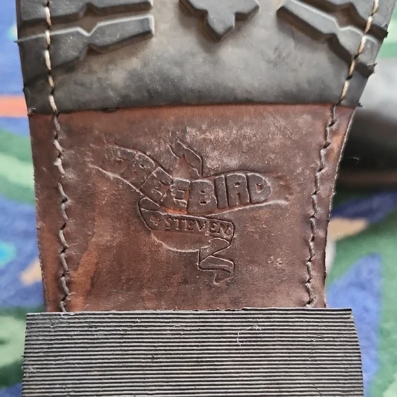 Freebird by Steven Manchester Leather Combat Boots - 7 - Picture 5 of 16